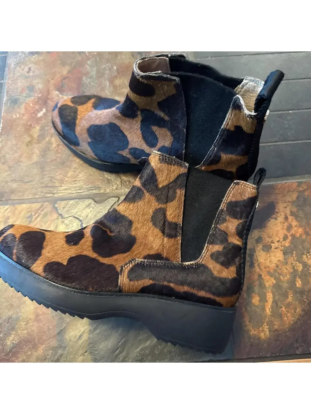 Louise Et Cię Women's  Boots Size 10 Cow Hair  Leather Black Brown